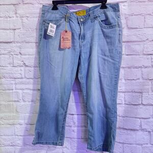 RUSTIC DENIM NWT Blue Denim Capris Sz 18